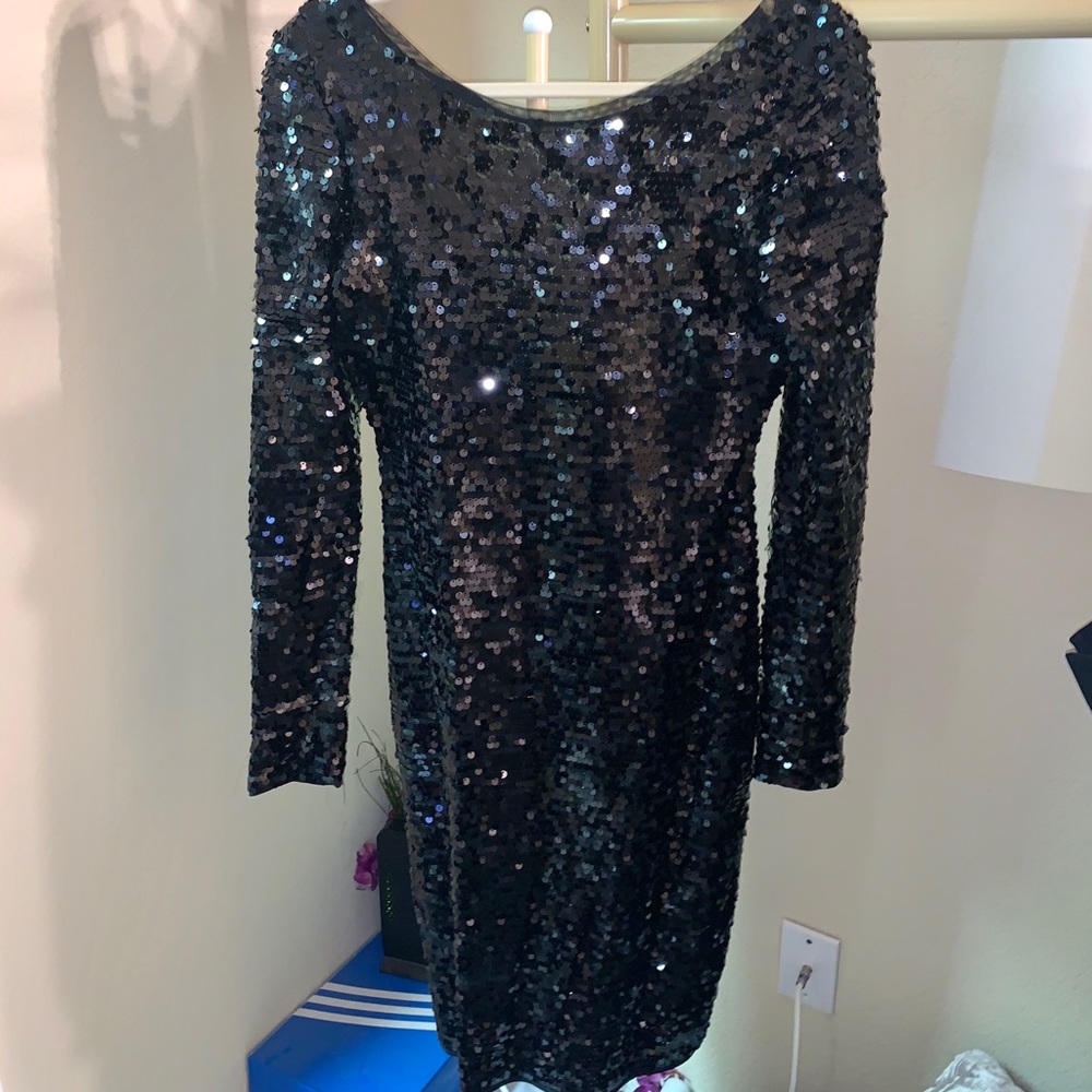 BCBG Max Azria black sequin dress SZ SMALL